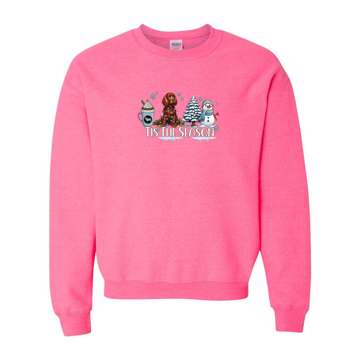 Sussex Tis The Season Winter Heavy Blend Crewneck Sweatshirt - WagALotBowWow