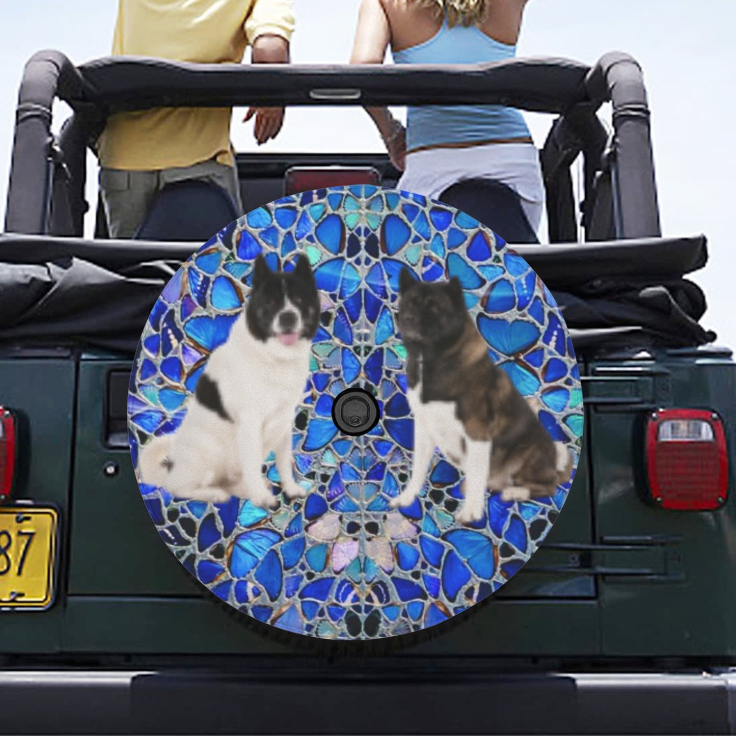 Custom Spare Tire Cover with Camera Hole - WagALotBowWow