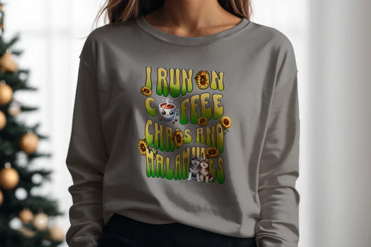 Coffee Chaos & Malamutes Sweatshirt - WagALotBowWow
