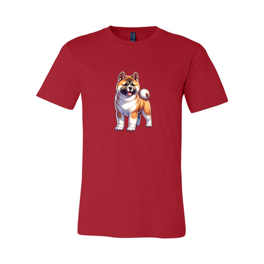 Akita Fawn Cartoon Front Unisex Short Sleeve Jersey Tee - WagALotBowWow