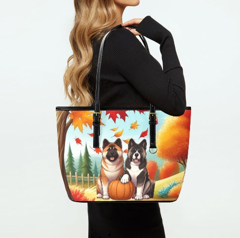 Custom Photo Leather Tote – Your Pet, Kids, or Favorite Photo