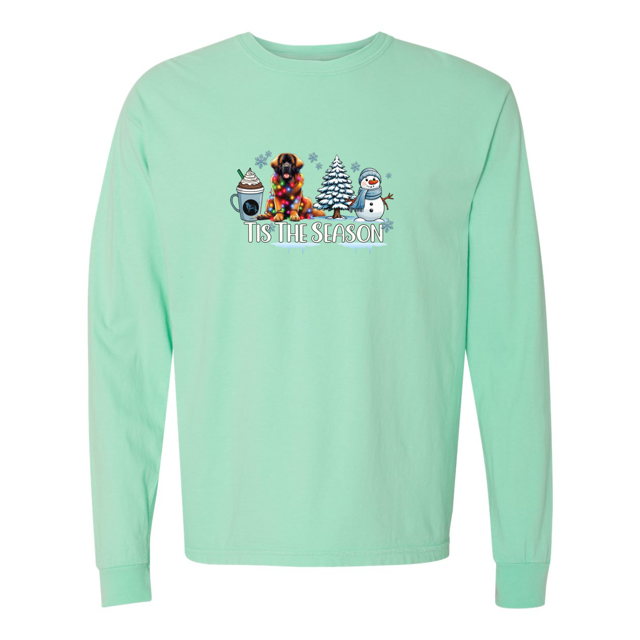 Leonberger Tis The Season Winter Long Sleeve T-Shirt - WagALotBowWow