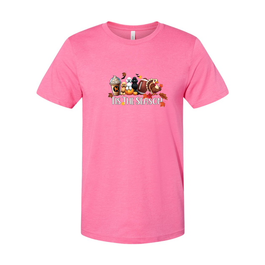 Poodle Tis The Season Fall Unisex Short Sleeve Jersey Tee - WagALotBowWow