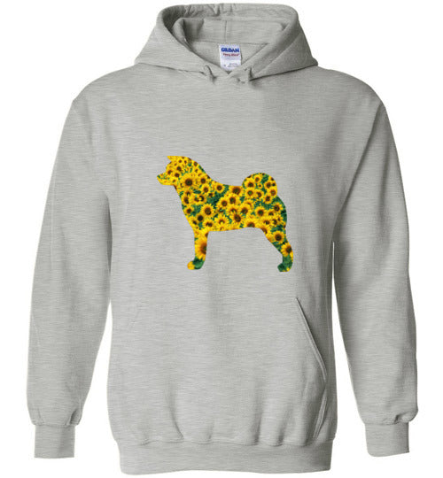 Sunflower Akita LongSleeve & Hoodie - WagALotBowWow