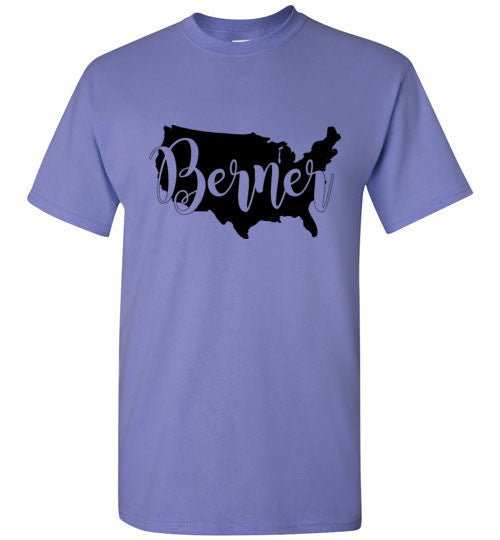 USA Berner Unisex Adult & Youth Gildan Short Sleeve T-Shirt Black Print - WagALotBowWow