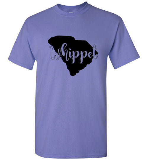 SC Whippet Gildan SS Unisex Adult & Youth Unisex TShirt Black Print - WagALotBowWow