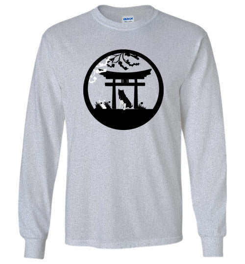 Akita Gate Gildan Long Sleeve T-Shirt - WagALotBowWow