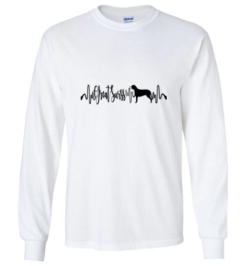Great Swiss Heartbeat Unisex Long Sleeve T-Shirt - WagALotBowWow