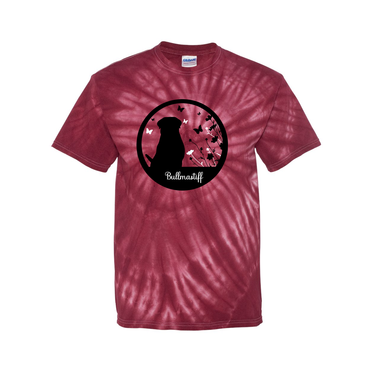 Bullmastiff Flowers Pinwheel SS 2XL,3XL, - WagALotBowWow