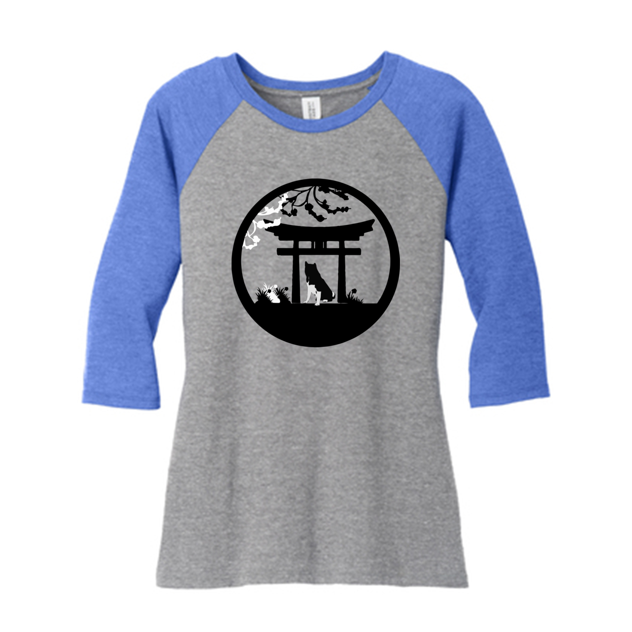 Akita Gate Three Quarter Raglan - WagALotBowWow