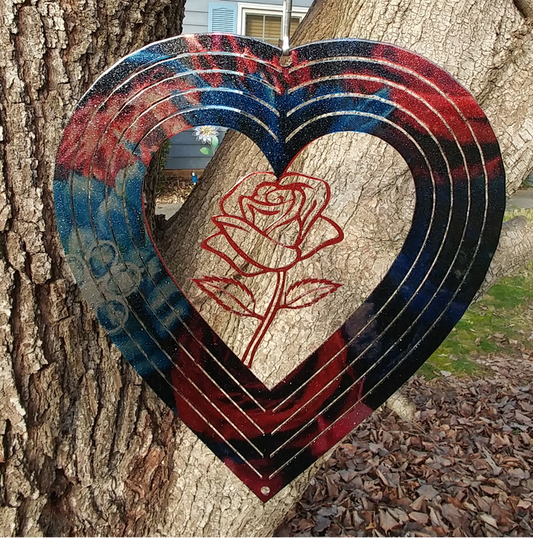 Heart Shape Wind Spinner - WagALotBowWow