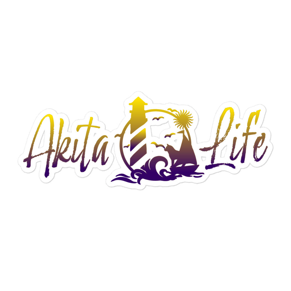 Akita Life Bubble-free stickers - WagALotBowWow