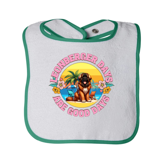 Infant Contrast Trim Terry Bib - WagALotBowWow