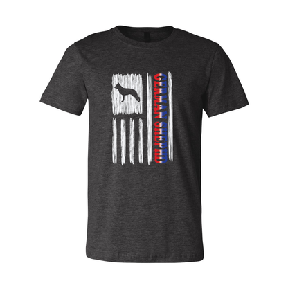 GSD RWB Vertical Flag Unisex Short Sleeve Jersey Tee - WagALotBowWow