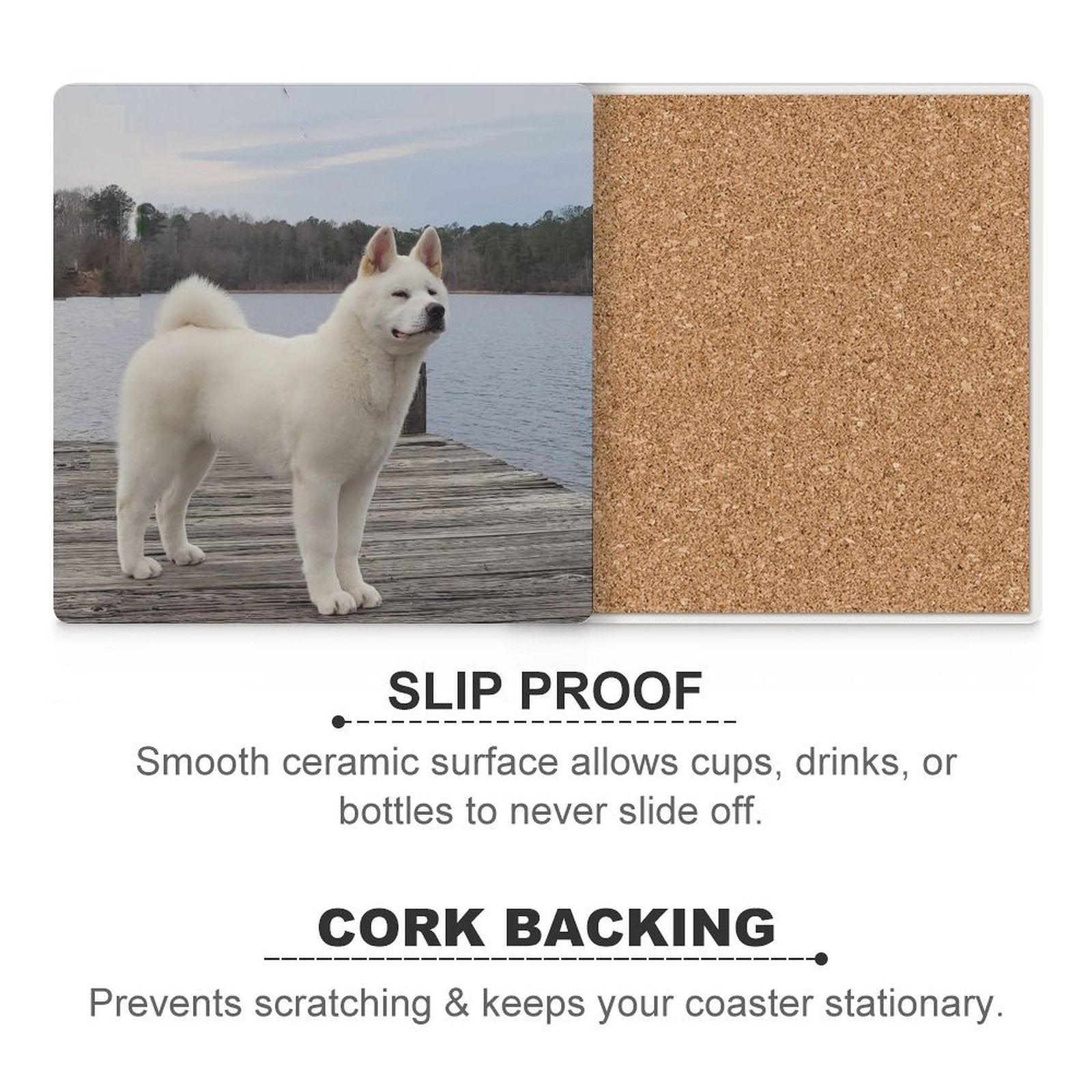 Custom Ceramic Coasters (Square) - WagALotBowWow