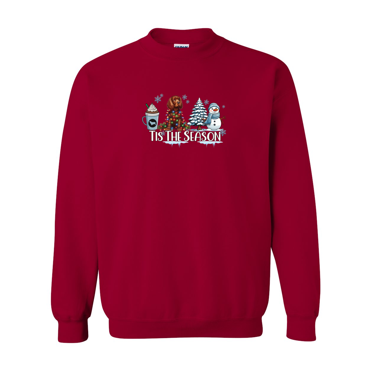 Sussex Tis The Season Winter Heavy Blend Crewneck Sweatshirt - WagALotBowWow