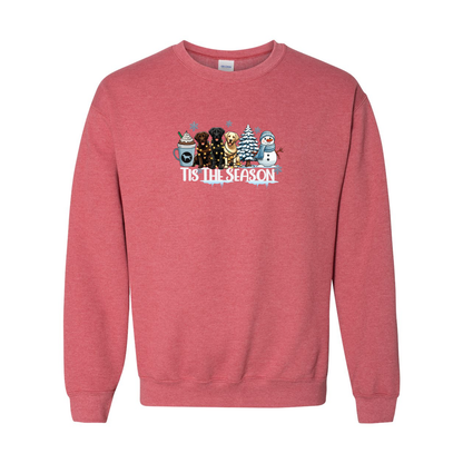 Labrador Tis The Season Winter Heavy Blend Crewneck Sweatshirt - WagALotBowWow