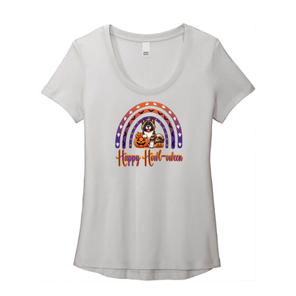 Akita Howl-oween Scoop Neck Tee - WagALotBowWow