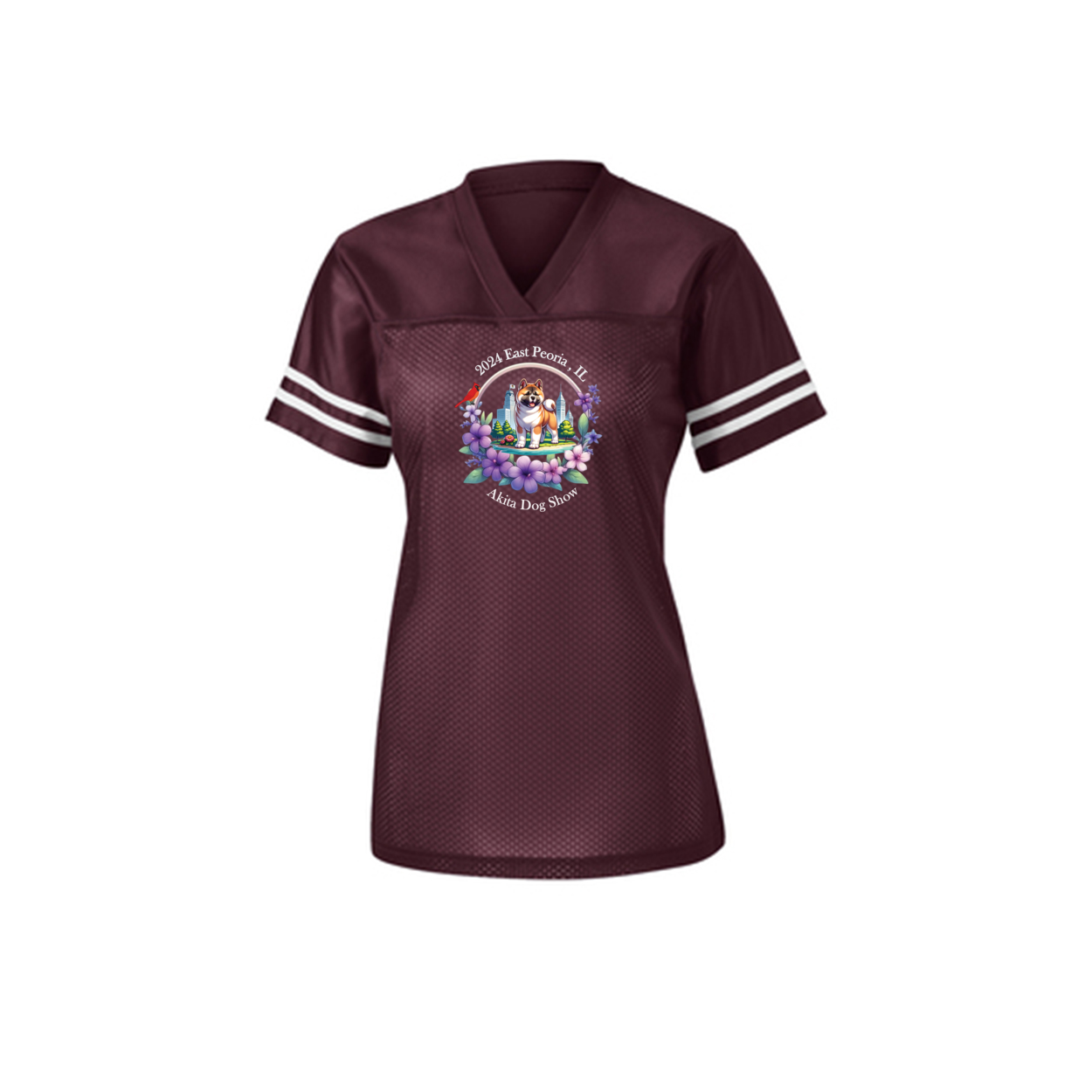 IL Akita Sport-Tek Ladies Front Only - WagALotBowWow