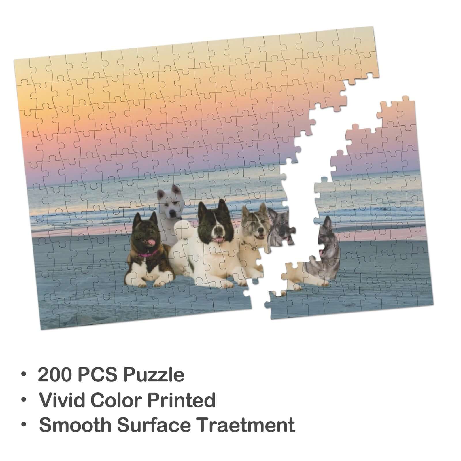 Custom 200-Piece Wooden Jigsaw Puzzles - WagALotBowWow
