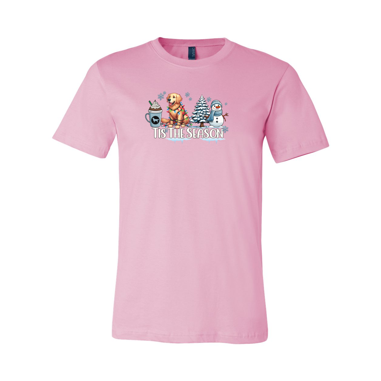 Golden Tis The Season Winter Unisex Short Sleeve Jersey Tee - WagALotBowWow