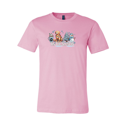 Golden Tis The Season Winter Unisex Short Sleeve Jersey Tee - WagALotBowWow