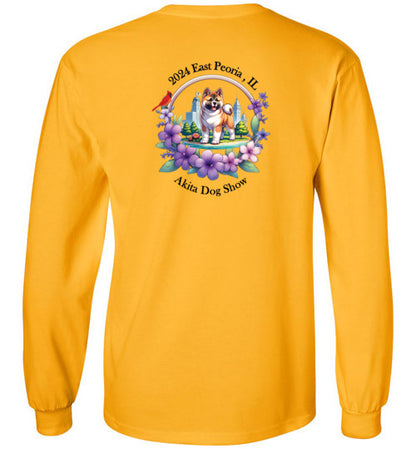 IL Akita Unisex Front/Back Design Black Letter LS - WagALotBowWow