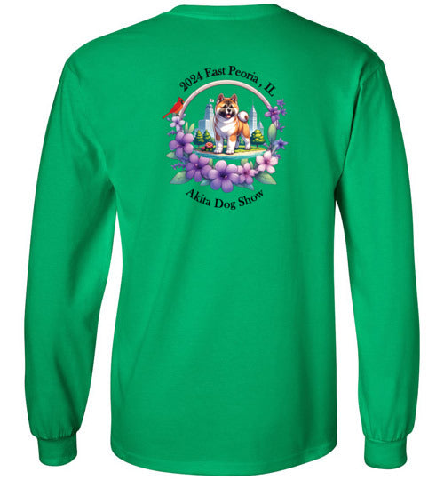 IL Akita Unisex Front/Back Design Black Letter LS - WagALotBowWow