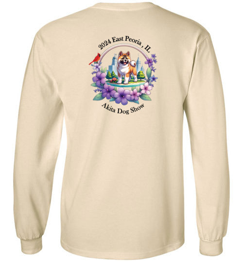 IL Akita Unisex Front/Back Design Black Letter LS - WagALotBowWow