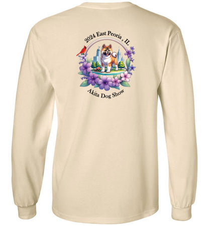 IL Akita Unisex Front/Back Design Black Letter LS - WagALotBowWow