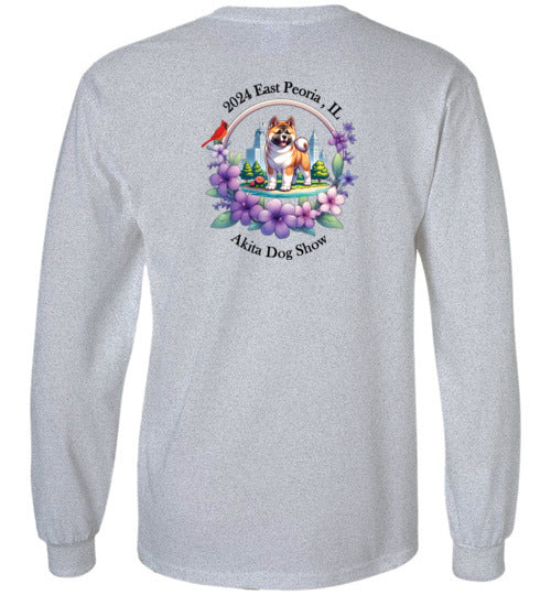 IL Akita Unisex Front/Back Design Black Letter LS - WagALotBowWow