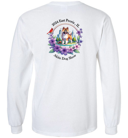 IL Akita Unisex Front/Back Design Black Letter LS - WagALotBowWow