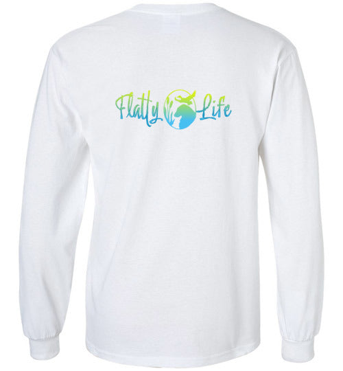 Flatty Life Front/Back LS Gildan - WagALotBowWow