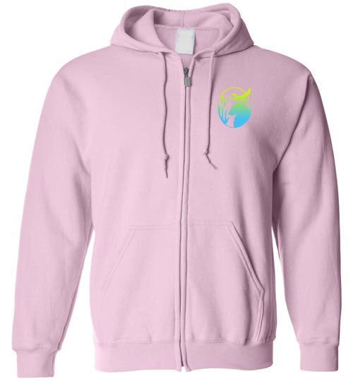 Flatty Life Gildan Zip Hoodie Front/Back - WagALotBowWow