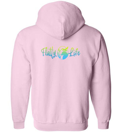 Flatty Life Gildan Zip Hoodie Front/Back - WagALotBowWow