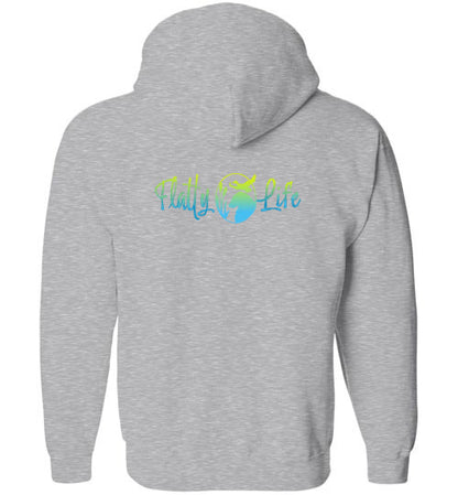 Flatty Life Gildan Zip Hoodie Front/Back - WagALotBowWow