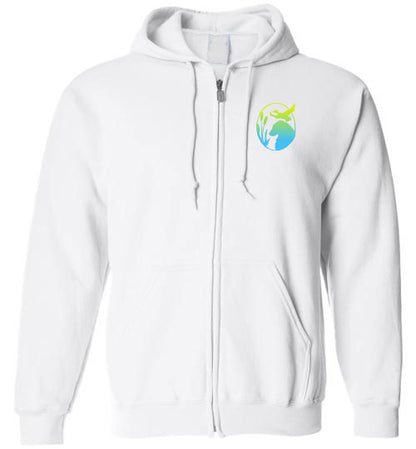 Flatty Life Gildan Zip Hoodie Front/Back - WagALotBowWow