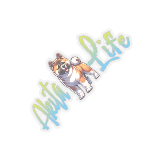Akita Life Fawn Kiss-Cut Stickers - WagALotBowWow