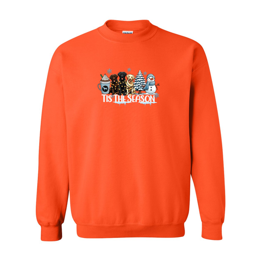 Labrador Tis The Season Winter Heavy Blend Crewneck Sweatshirt - WagALotBowWow