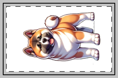 Fawn Akita Dog Magnets - WagALotBowWow