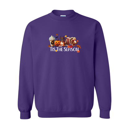 Boxer Tis The Season Turkey Heavy Blend Crewneck Sweatshirt - WagALotBowWow