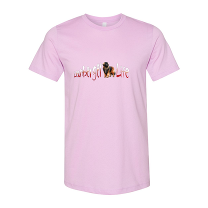 Leonberger Life Red/White Unisex SS Jersey Tee - WagALotBowWow