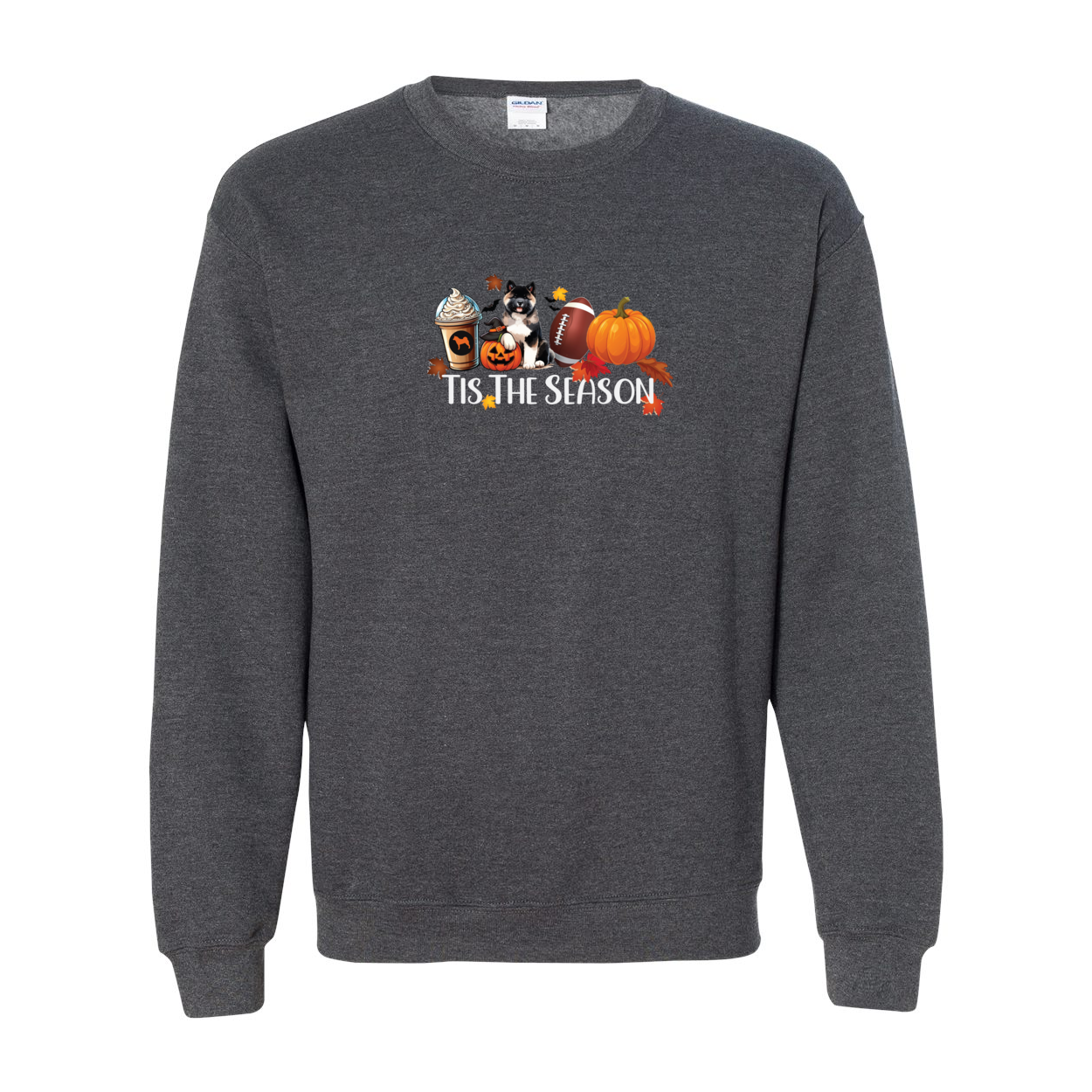 Akita Tis The Season Pumpkin Gildan Sweatshirt - WagALotBowWow