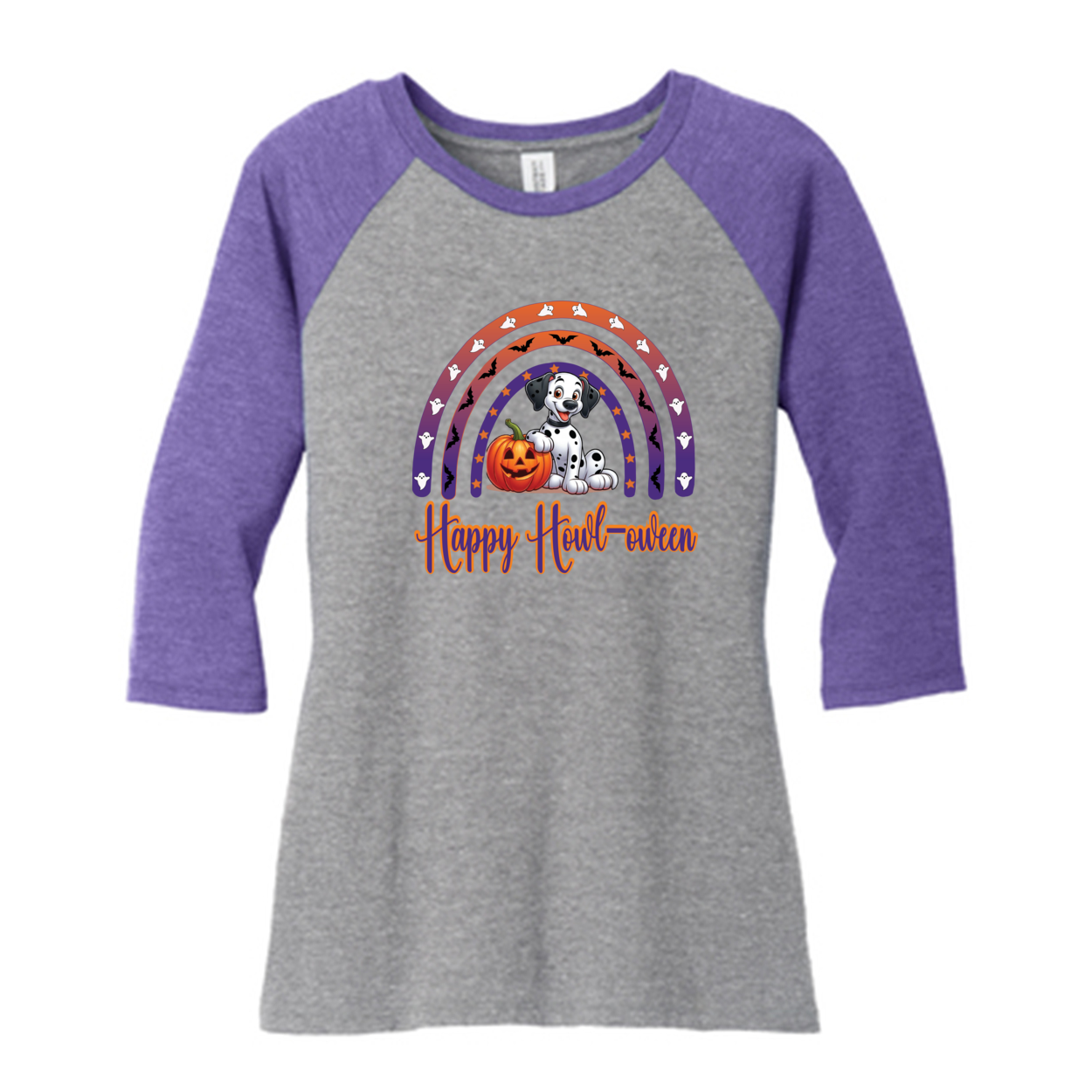 Dalmatian Howl-ween Front Print Only - WagALotBowWow