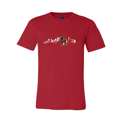 Leonberger Life Red/White Unisex SS Jersey Tee - WagALotBowWow