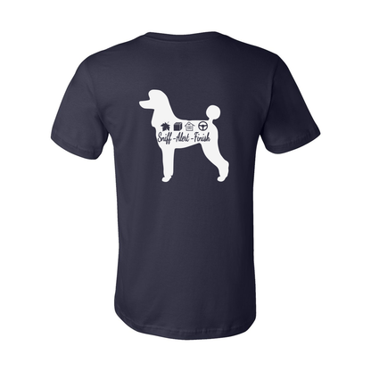 Scent Poodle 2 F/B Unisex Short Sleeve Jersey Tee - WagALotBowWow