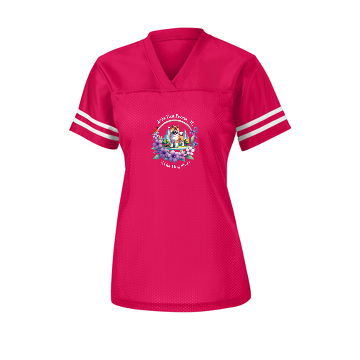 IL Akita Sport-Tek Ladies Front Only - WagALotBowWow