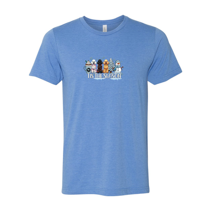Poodle Tis The Season Winter Unisex Short Sleeve Jersey Tee - WagALotBowWow