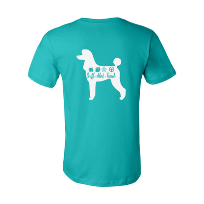 Scent Poodle 2 F/B Unisex Short Sleeve Jersey Tee - WagALotBowWow