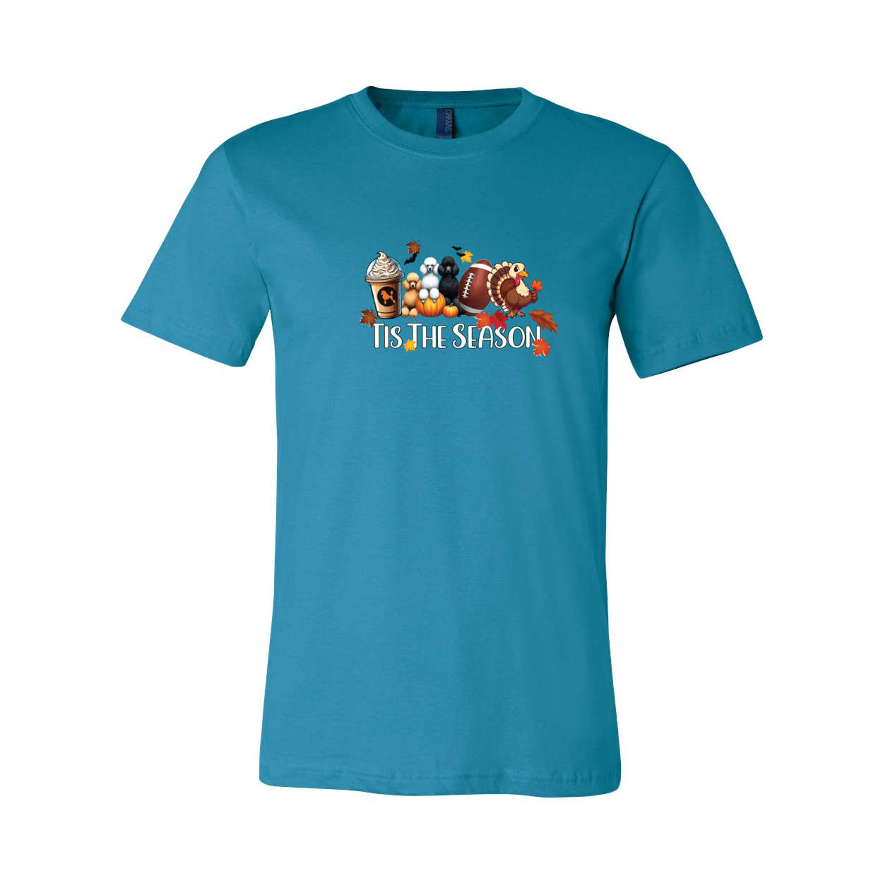 Poodle Tis The Season Fall Unisex Short Sleeve Jersey Tee - WagALotBowWow